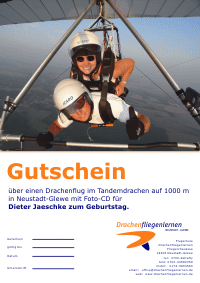 Gutschein-Tandemflug